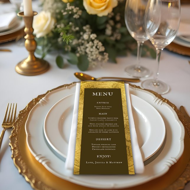 Menu Rustic Ouro Wedding (Rustic Golden Wedding Menu
)