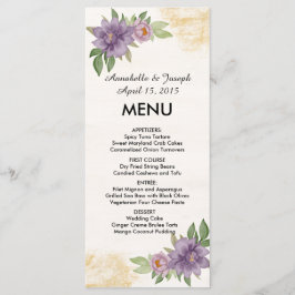 Menu Rustic Summer aesthetic Wildflower Wedding