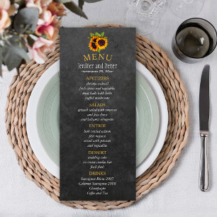 Menu rústico elegante do casamento outono dos