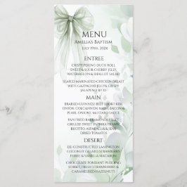 Menu Sage Green Arco Baptism