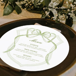 Menu Sage Green Arco Crest Round