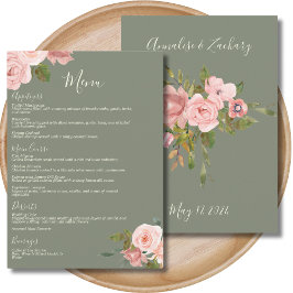 Menu Sage Green & Blush Janto Floral Rosa