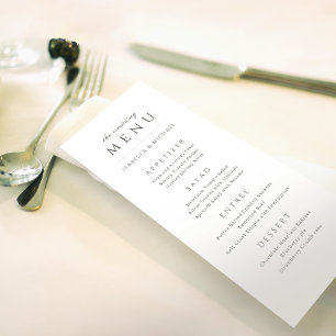 Menu Sage Green Modern Classy Casamento de Luxo