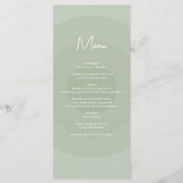 Menu Sage Green Modern Monogramas Wedding