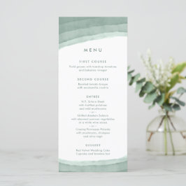 Menu Sage Green Ombre | Casamento de Boho Minimalista
