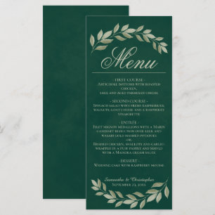 Menu Sage Laurel deixa casamento russo Emerald Green