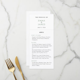 Menu Sage Minimalista E Comercial Ampersand Casamento |
