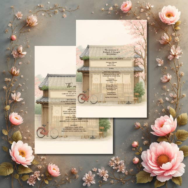 Menu sakura japanês - plano de destino de uma casa de c (Criador carregado)