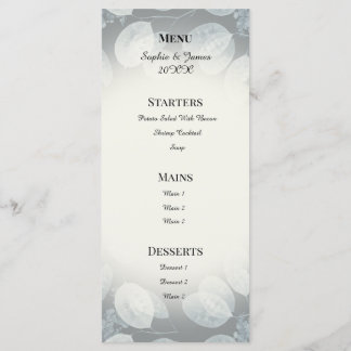 Menu Samambaia Botânica Azul Empoeirada Lunaria