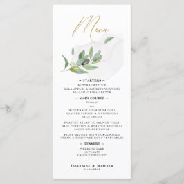 Menu Script de Caligrafia Botânica Elegante