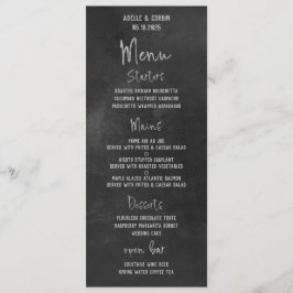 Menu Script de Caligrafia do Rico Prateado Preto