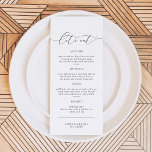 Menu Script de Caligrafia Elegante Moderno ASHER<br><div class="desc">Este menu apresenta uma elegante letra de escrita de caligrafia e design moderna minimalista. A combinação simples de cores preto e branco faz dela a adição perfeita a qualquer evento. Use este menu para sua recepção de casamento, chá de panela, festa de aposentadoria, etc. Edite o texto *maioria* para atender...</div>