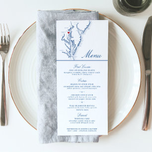 Menu Script de Marinho Elegante do Mapa da Baía de Ches