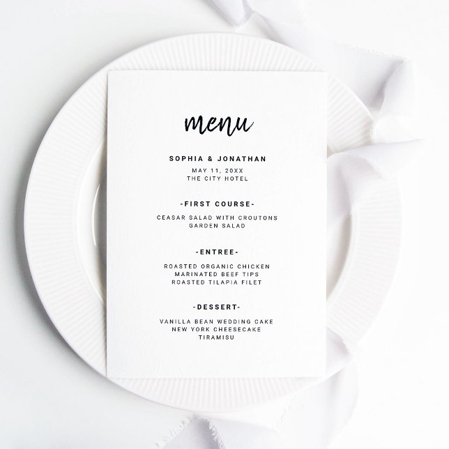 Menu Script Minimalista Moderno | Casamento (Criador carregado)