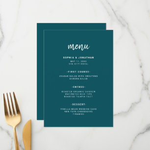 Menu Script Minimalista Moderno   Casamento Profundo