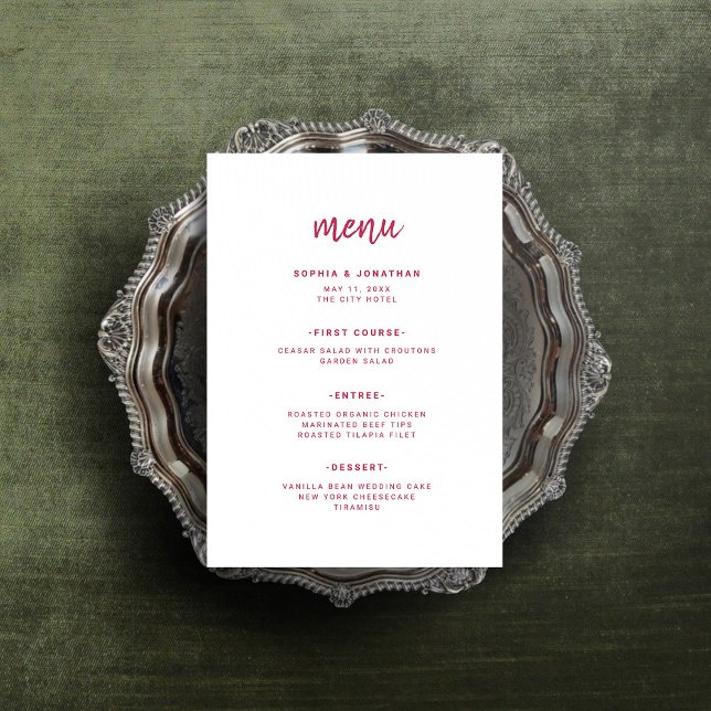 Menu Script Minimalista Moderno | Casamento Vermelho Ma (Criador carregado)