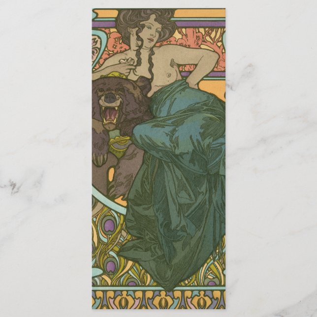 Menu Sem título por Alphonse Mucha (1902) (Frente)