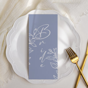 Menu Sentado Reservado Simples Da Flor De Periwinkle