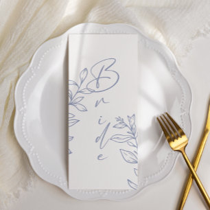 Menu Sentado Reservado Simples Da Flor De Periwinkle