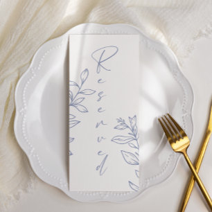 Menu Sentado Reservado Simples Da Flor De Periwinkle