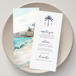 Menu Serenidade Tropical à Beira-Mar Monograma de Casam