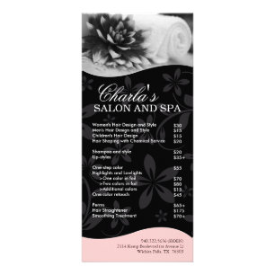 Menu Serviço Salon e Spa