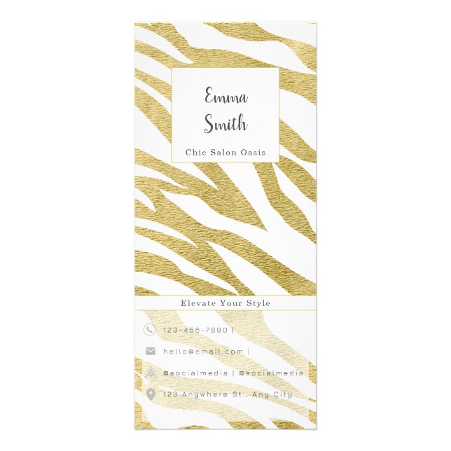 Menu Serviços de Beleza Personalizáveis (Frente)