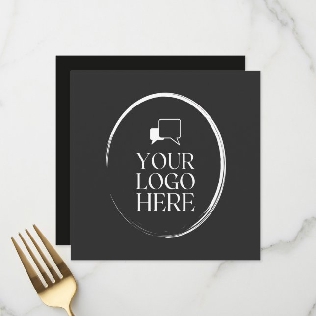 Menu Seu Logotipo Aqui Moderno (Frente/Verso In Situ)