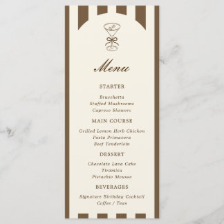 Menu She's A Tini Bit Older Coffee Martini Birthday