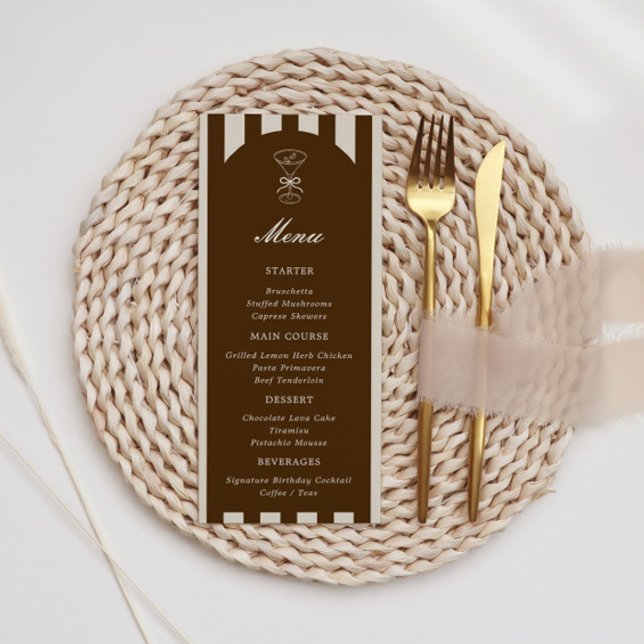 Menu She's A Tini Bit Older Coffee Martini Birthday (Criador carregado)