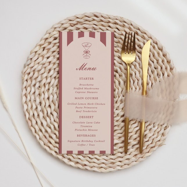 Menu She's A Tini Bit Older Coffee Martini Birthday (Criador carregado)