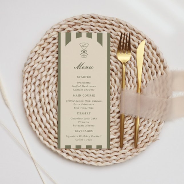 Menu She's A Tini Bit Older Coffee Martini Birthday (Criador carregado)