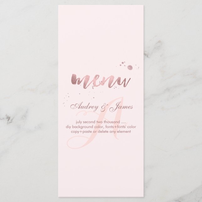 Menu Shine do PixDezines/Script Faux Rosa Dourado/ (Frente)