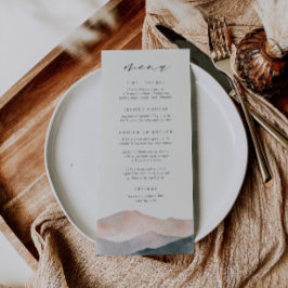Menu Sierra Dusk | Desert Mountain Sunset Wedding