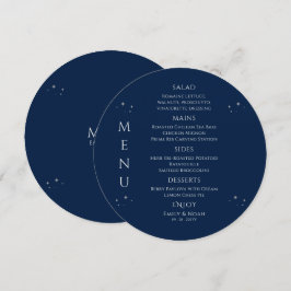 Menu Silver Sun Lua Solar Azul Místico Estende Casament