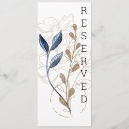 Menu Símbolo de Cadeira Elegante Floral Moderno Dourado