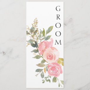 Menu Símbolo de Cadeira Floral Cor-de-Água Lush Cor-de-