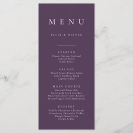 Menu Simple Flat I Simples e Elegante de ameixa Ro