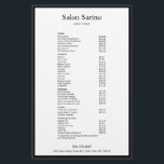 Menu Simples de Serviço de Salão de Bela Branca<br><div class="desc">Para obter materiais de marketing correspondentes adicionais,  entre em contato comigo em maurareed.designs@gmail.com. Para obter mais logotipos pré-fabricados,  visite logoevoluçao.co. Design original de Maura Reed.</div>