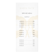 Menu simples de serviços elegantes modernos de bar