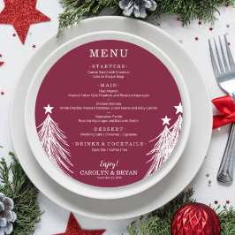 Menu Simples Elegante Cranberry