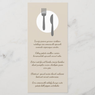 Menu Simples, Elegante e Moderno Taupe Restaurante Pe