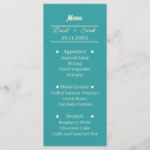 Simples Janto de Casamento Personalizado do Teal