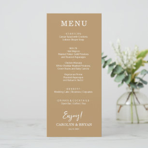 Menu Simples Janto Dourado Casamento Elegante