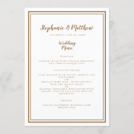 Menu Simples Janto Rustic Brown Modern Chic