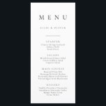 Menu simples minimalista preto-e-branco<br><div class="desc">Menu plano minimalista elegante e moderno,  boho,  preto e branco. Menu totalmente personalizável para o seu casamento ou evento.</div>
