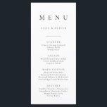 Menu simples minimalista preto-e-branco<br><div class="desc">Menu plano minimalista elegante e moderno,  boho,  preto e branco. Menu totalmente personalizável para o seu casamento ou evento.</div>
