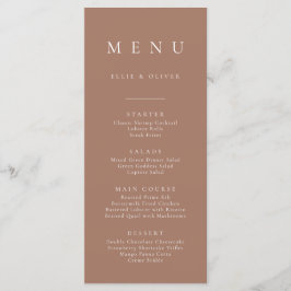 Menu Simples Simples Boho Mocha Mousse