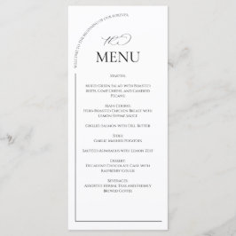 Menu Sinal de Boas-Vindas de Casamento em Arco Clássico