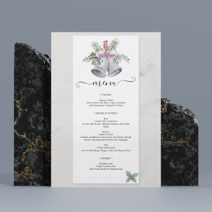 Menu Sino de Natal Elegante Festa Tendência Feriados